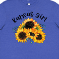 thumbnail image 4 of Inktastic Kansas Girl with Sunflowers Youth T-Shirt, 4 of 5