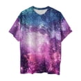 thumbnail image 2 of T Shirts for Men 2026 Summer Casual Short Sleeve Crewneck Galaxy Printed Tee Shirt, 2 of 3