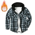 Awdenio Winter Jackets for Men Thicken Lattice Pocket Loose Fit Button