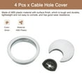 thumbnail image 3 of Uxcell 4Pack 2-3/8"(60mm) Cable Hole Cover ABS Desk Cable Wire Cord Grommet, Silver, 3 of 6
