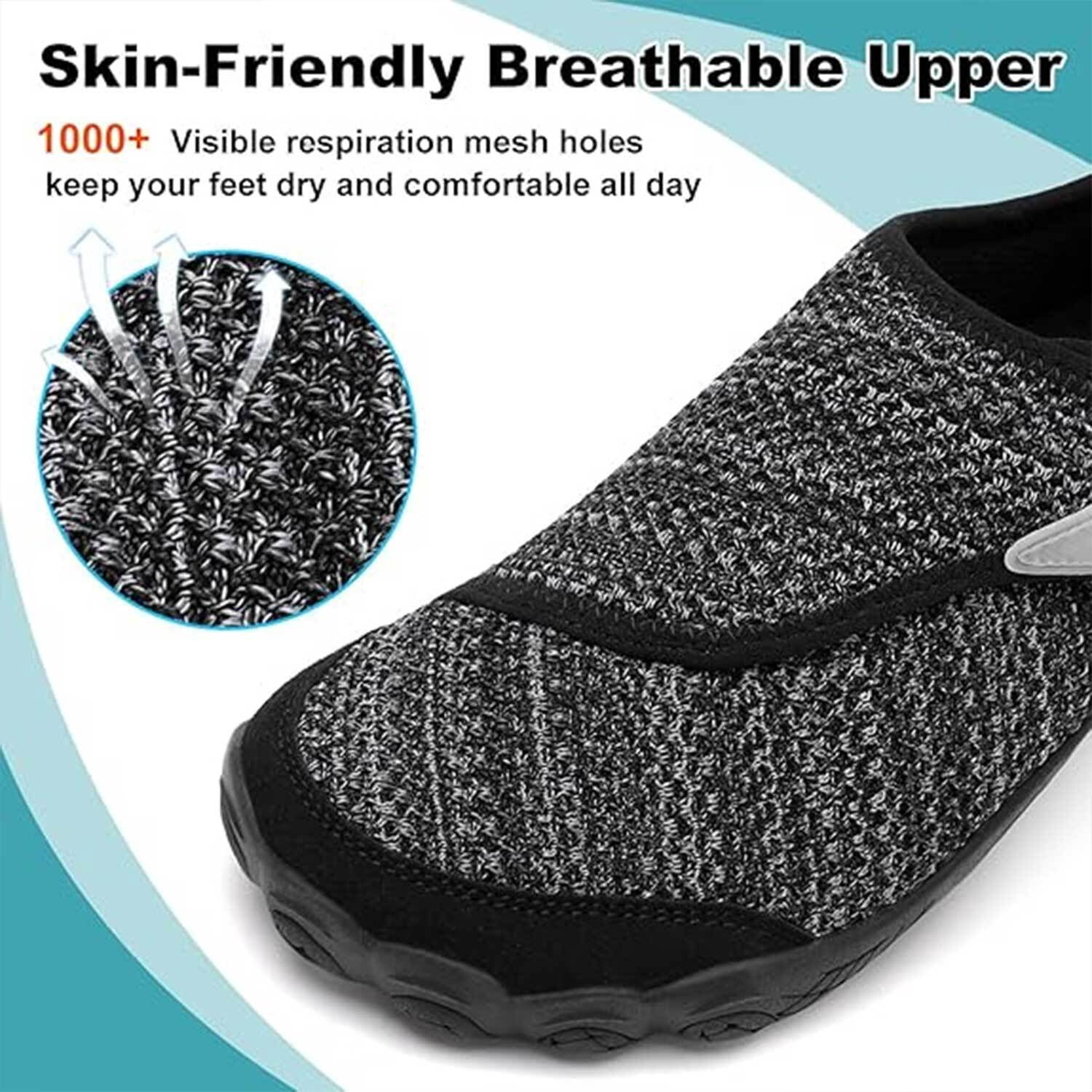 Leisfit Women Men Wide Diabetic Barefoot Shoes Adjustable Walking Sneakers