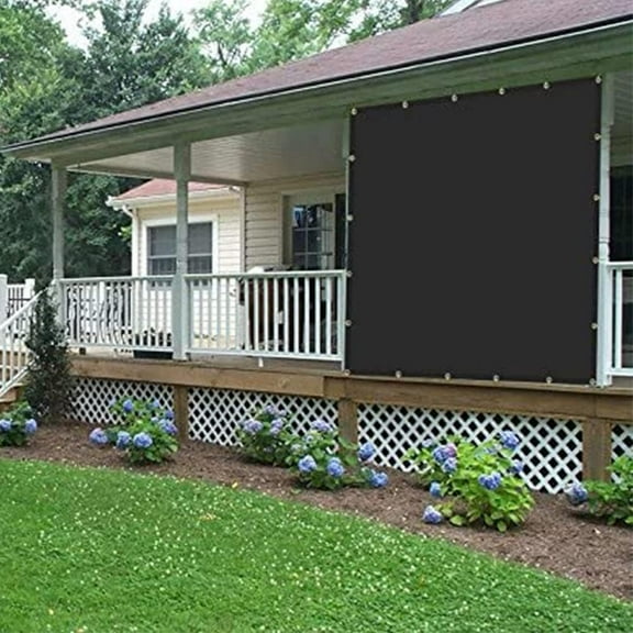 NATIONAL STANDARD Heavy Duty Black Knitted Mesh Tarp with Grommets 60-70% Shade Use for Shade, Green House, Garden, Canopy, Pools, Dump Truck (12 Ft x 12 Ft.)