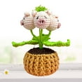 thumbnail image 1 of Crochet Potted Plants with LED Light Handmade Crochet Bellflower Mini Knitted Fake Flower Simulation Immortal Flower, 1 of 8