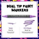 thumbnail image 2 of Marcadores de pintura acrílica Coogert, 48 colores, doble punta, 2 of 5