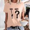 thumbnail image 1 of Femmes Tops Femmes Été Tops 2023 Femmes Col Rond Imprimé T-Shirts Print Tees Manches Courtes T-Shirt Chemisier Tops Rose, 1 of 6