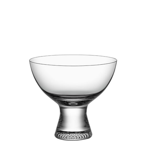 Kosta Boda Limelight Footed Bowl Clear Crystal Gran Wrff Handmade Sweden