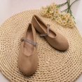 thumbnail image 6 of Women Rhinestone Mary Jane Flats, Round Toe Sparkly Buckle Strap Flat Shoes, Soft Comfort Ballet Shoes for Wedding Party, 6 of 6