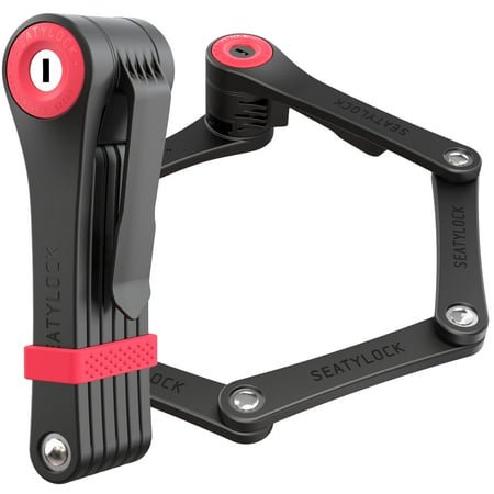 FoldyLock Clipster Folding Bike Lock - Award Winning Wearable Compact Bicycle Lock - Ultra Sleek Lightweight Smart Bike Security Accessory with Key Set for Bikes E Bikes and Scooters - 75 cm