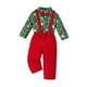 thumbnail image 5 of Camisa de disfraz navideño con pajarita, trajes navideños para niños, disfraces de cosplay Botón de manga larga S, 5 of 9