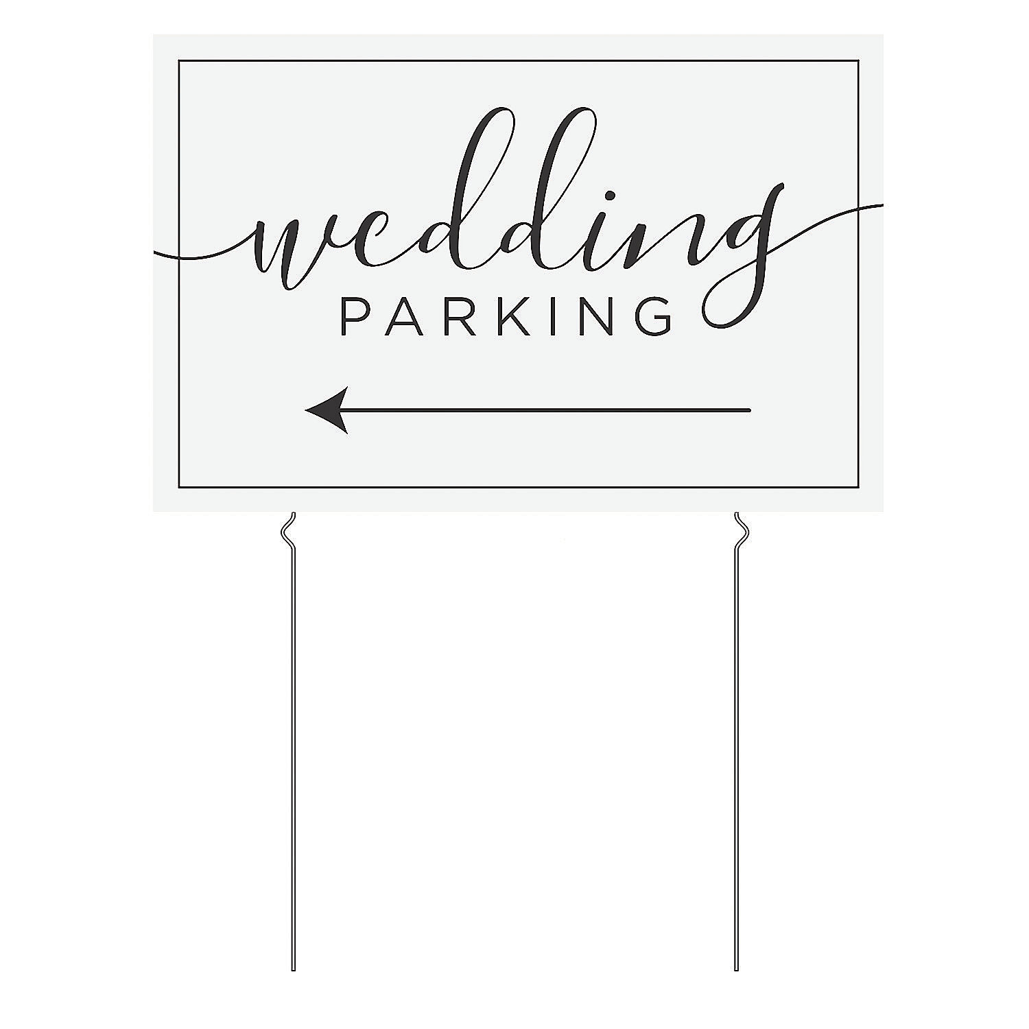 Wedding Parking Yard Sign, Party Decor, Wedding, 1 Pieces