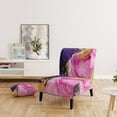 thumbnail image 2 of Designart "Modern Fluid Marble Effect In Purple" Upholstered Modern & Contemporary Accent Chair and Fractals Arm Chair - Multiple Color & Pattern, 2 of 7