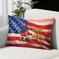 thumbnail image 2 of Firefighter Newfoundland Hero Rescue Fire Dept Fireman USA Flag Pillowcase Double Sided Newfie Dog Lover Gifts Pillow Case Covers - 02026, 2 of 3