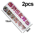 thumbnail image 2 of Nail Art Rhinestones Kit, Crystals AB Rhinestones for Nails, Multi Shapes Flatback Nail Stones, 2 of 5