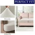 thumbnail image 2 of Housse de Coussin Extensible pour Canapé 1 Pce (1 Ivoire), 2 of 6