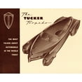 thumbnail image 2 of Vintage Photography 32x26 Black Ornate Wood Framed with Double Matting Museum Art Print Titled - Tucker Torpedo Brochure 1947, 2 of 4