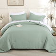 thumbnail image 3 of SPRINDAY Queen Comforter Set, 7 Pieces Bed in a Bag for All-Season, Bedding Set with Comforter, Sheets, Pillowcases & Shams, Sage Green, 3 of 7