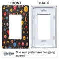 thumbnail image 3 of Yayeee Rocker Switch Wall Plate 2-Gang 4.7"x4.6" Home Decorative Outlet Cover, Moon Pattern, 3 of 6