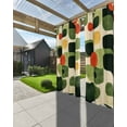 thumbnail image 3 of nqOlkjepod Outdoor Curtains for Patio Waterproof, Green Abstract Outdoor Privacy Panels Grommet, Middle Century Minimalist Lines Blackout Outside Curtains for Porch/Cabana/Pergola 54"x95", 2 Panels, 3 of 8