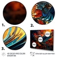 thumbnail image 3 of Designart "Flight of Blue Hummingbird in Tropics" Animals Framed Wall Art - Modern Farmhouse Blue Hummingbird Entryway Framed Wall Art, 3 of 6