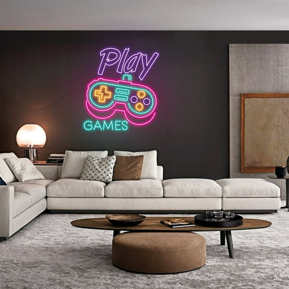 Handmadetneonsign Controller Neon Sign, Game room Led Sign, Game Led Sign, Custom Neon Sign, Game