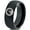 Black Dome Tungsten, variant on Tungsten Howling WolfBand Ring 8mm Men Women Comfort Fit Black Beveled Edge Brushed Polished