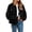 Black_#01, variant on Corduroy Jacket Women Casual Cropped Jacket Y2k Button Down Long Sleeve Jackets Outerwear Trendy Fall Coat with Pocket,Red XL