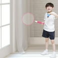thumbnail image 5 of Children Badminton Racket Set Large Mesh Soft Anti Slip Handle Comfortable Grip Kids Badminton Rackets with 2 Balls Pink, 5 of 8
