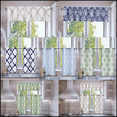 thumbnail image 2 of 1-3PC SET KITCHEN SMALL PANELS VALANCE LINED WINDOW CURTAIN GEOMETRIC PRINTED FS, 2 of 2