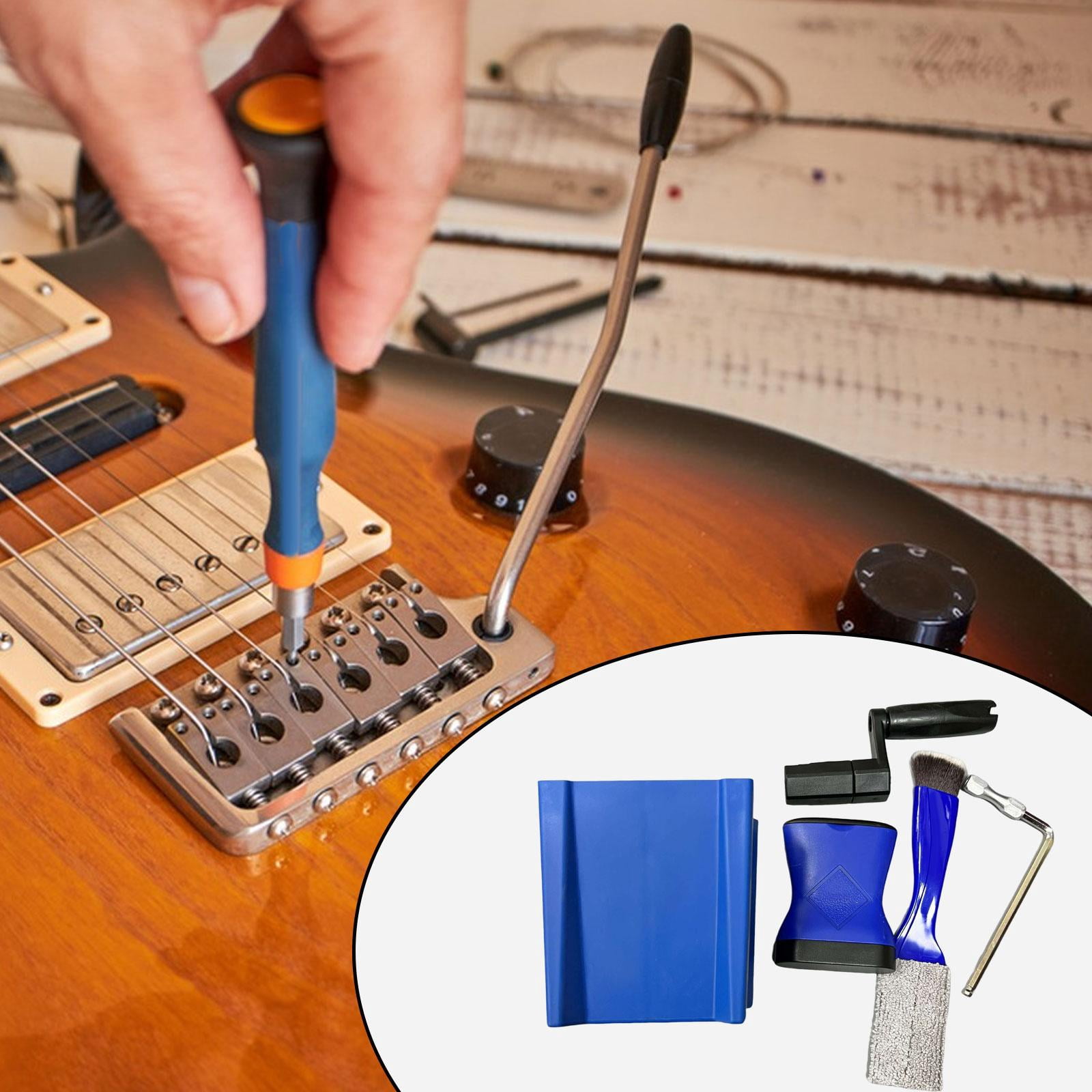 LeeQinersw Guitar Work Mat Accessories Cleaning Neck Bracket Repair Tools Work Station Care Blue