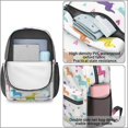 thumbnail image 4 of Dachshund and Heart White Pattern 17" Waterproof Oxford School Backpacks for Teens, S-Shape Padded Straps, for School, Travel, Hiking, Camping, 4 of 5