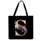 thumbnail image 4 of Alfabeto Flores Impreso Hombro Bolso De Compras Casual Bolso De Mano Grande S Likrtyny Arte Deco, 4 of 4