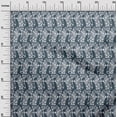 thumbnail image 3 of oneOone Viscose Jersey Grayish Blue Fabric Kalamkari Quilting Supplies Print Sewing Fabric By The Yard 60 Inch Wide, 3 of 5