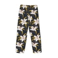 thumbnail image 5 of Goofa Lilies Flowers Printed Soft Pajama Pants for Men, Wide Leg Comfy Casual Lounge Yoga Pants-Small, 5 of 9