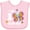 AD-Pink, variant on Inktastic I Am 1 Year Old Cute Smiling Butterfly with Flowers Girls Baby Bib