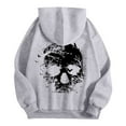 thumbnail image 6 of Bibifish Womens Full Hooded Hoodies With Graphic Print Back Print Casual Hoodies With Pocket Relaxed Fit Outdoor Edgy Street Style Pullover, 6 of 6
