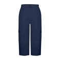 thumbnail image 6 of Cargo Capris for Women, Audhol Capri Cargo Pants for Women 2026 Summer Hiking Pants 2026 Lightweight Summer Hiking Pants Capris for Women with Pockets Blue 3XL, 6 of 7