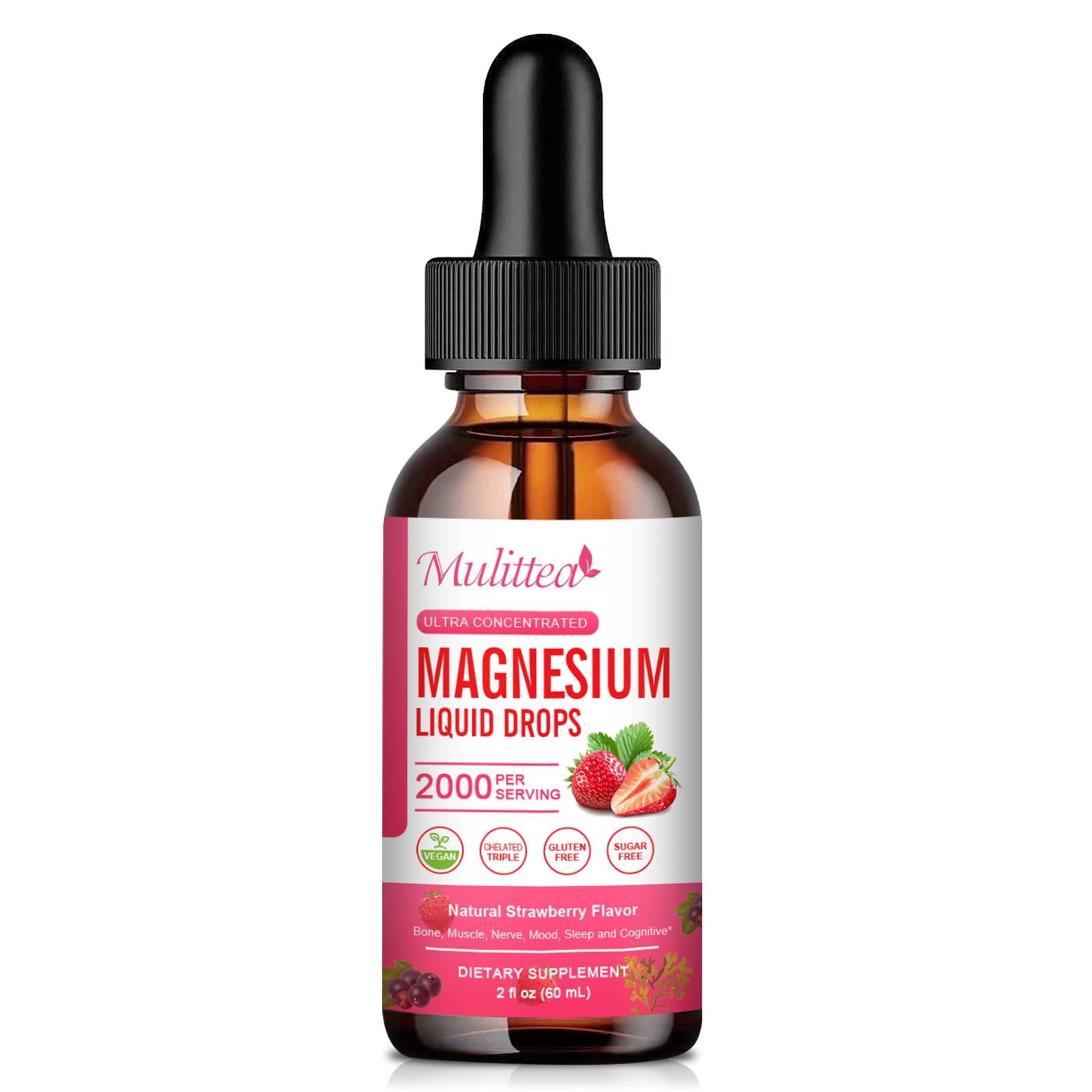 (2 Pack) Magnesium Glycinate Liquid Drop, for Relaxation, Muscle & Sleep Support, 4 fl oz