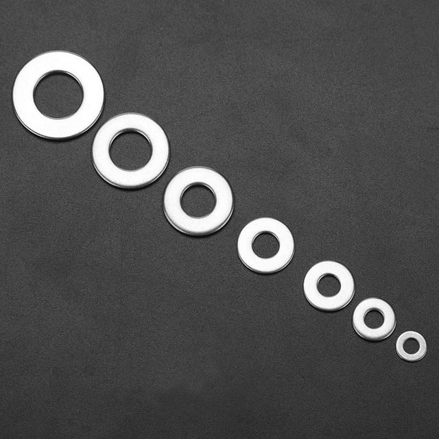 110pcs Imperial Standard Stainless Steel Flat Washer Plain Washers Assortment Kit With Box