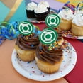 thumbnail image 4 of Green Lantern White Logo Cupcake Picks Toppers Decoration Set of 6, 4 of 7