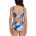 thumbnail image 3 of Rocae Flower for Bikini Set for Women Two Piece Sexy High Swimsuits Split Crossover Bikini, 3 of 9