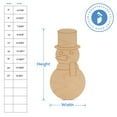 thumbnail image 4 of Wooden Snowman Cutout 14-inch, Pack of 2 Unfinished Christmas Wood Cutouts for Crafts, Door Hangers & Party Décor, by Woodpeckers, 4 of 5