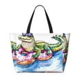 thumbnail image 2 of Fotbe Sac de Voyage Résistant à l'Eau Motif Beignet Alligator pour Piscine - Grande Capacité avec 7 Poches, Design Léger pour Femmes & Hommes, Parfait pour Plage, Piscine & Gym, 2 of 7