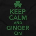 thumbnail image 2 of Keep Calm Ginger On St Pattys Humor Unisex Plus Fleece Graphic Sweatshirt Brisco Brands 2X, 2 of 3