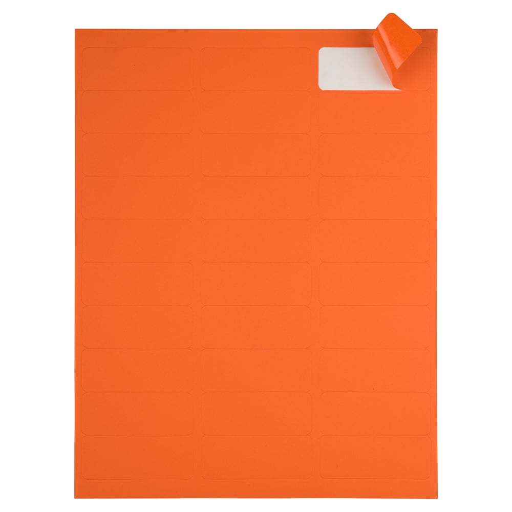 JAM Paper Return Address Labels, 1 x 2 5/8, Orange, 120 per Pack