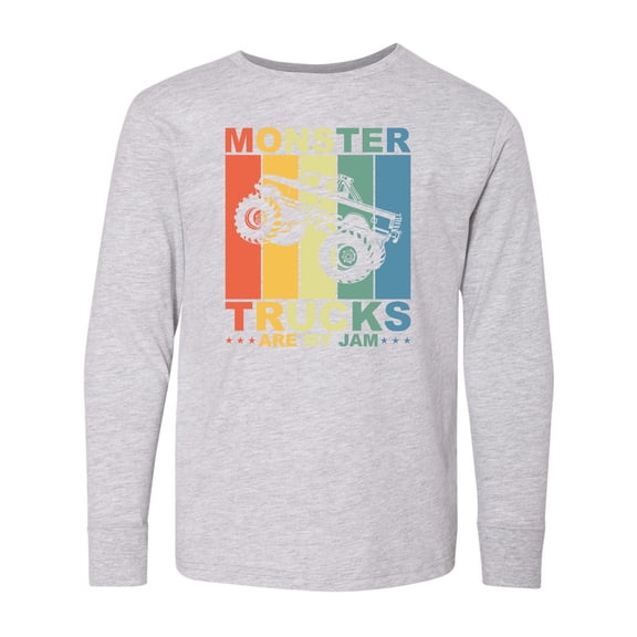 Inktastic Monster Trucks Are My Jam Long Sleeve Youth T-Shirt
