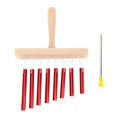 thumbnail image 1 of Ensemble de Jouets de Percussion pour Enfants Tube de Percussion Instrument de Musique Carillon Éolien Musique Rouge, 1 of 9