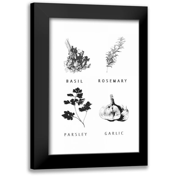 Waltz, Anne 11x14 Black Modern Framed Museum Art Print Titled - Kitchen herbs