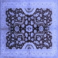 thumbnail image 1 of Ahgly Company Indoor Square Oriental Blue Traditional Area Rugs, 6' Square, 1 of 4