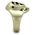 thumbnail image 4 of TK2447 - IP Antique Copper Stainless Steel Ring with Epoxy in Jet, 4 of 4