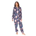 thumbnail image 4 of Adult Christmas Onesie Santa Claus and Candy Zipper One-Piece Pajamas Unisex with Pockets, 4 of 6